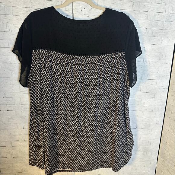 danielrainn women’s blouse pedal sleeves sheer top bohemian hippie plus size ￼ - Picture 2 of 10